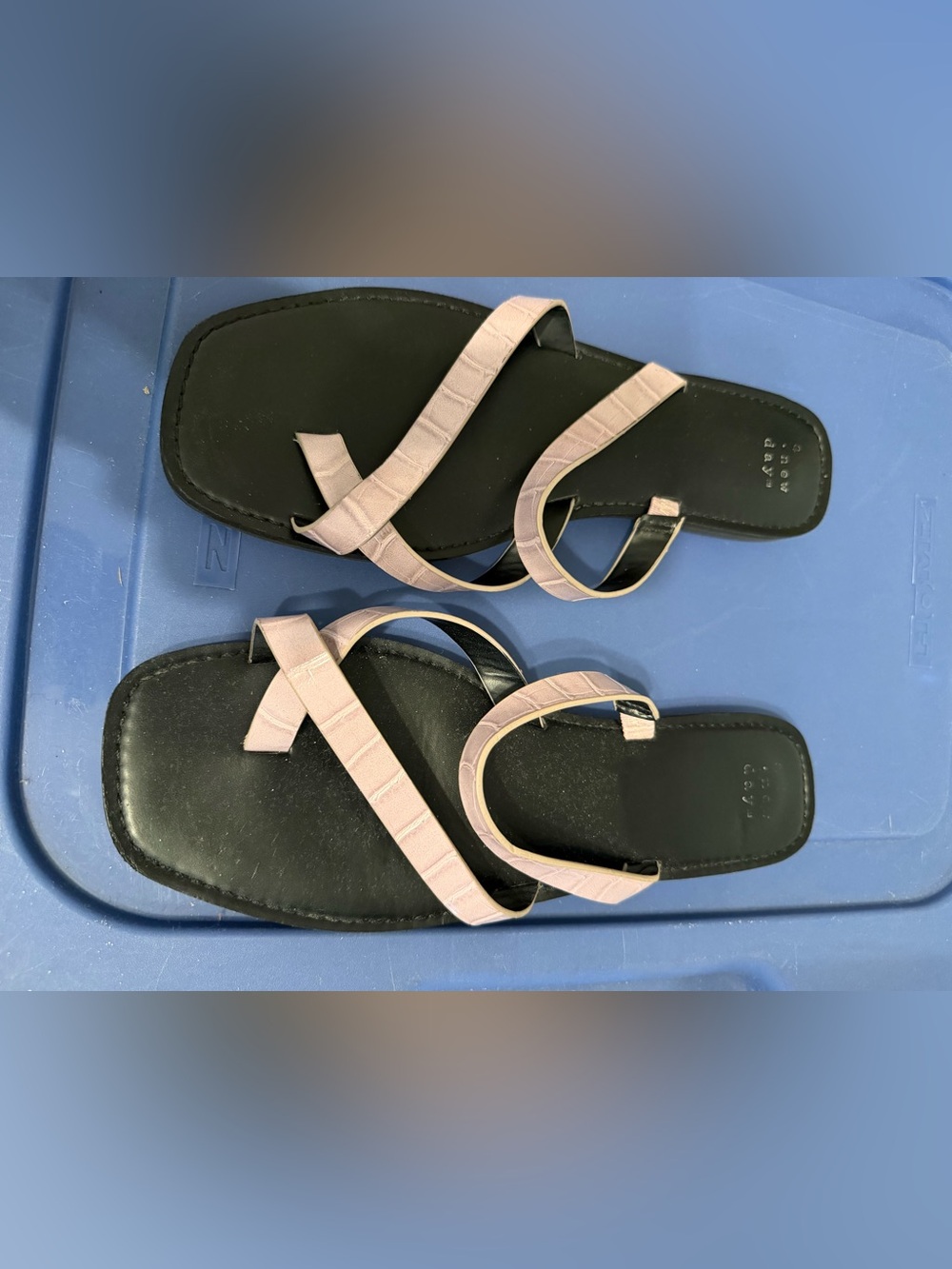 a new day Light Pink Strappy Slide Sandals
